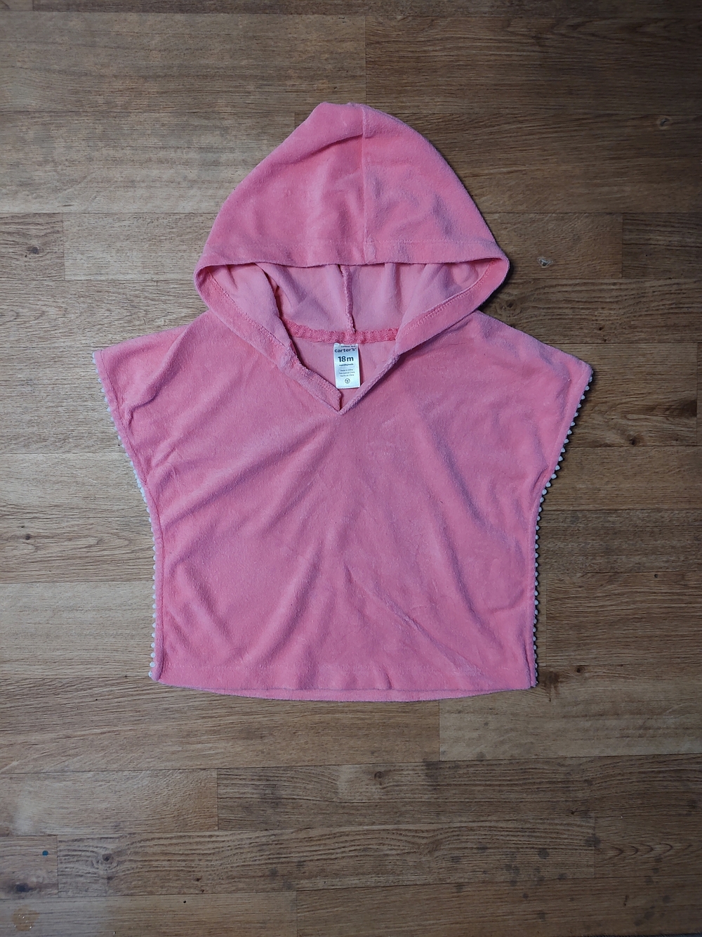 Carter's Pink Hooded Kids Poncho Top